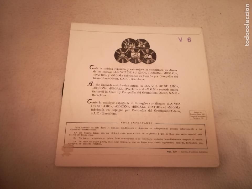 Discos de vinilo: SINGLE. HUBERT ROSTAING Y SU ORQUESTA. LA VOZ DE SU AMO - Foto 2