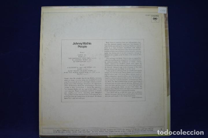 Discos de vinilo: JOHNNY MATHIS - PEOPLE - LP - Foto 2