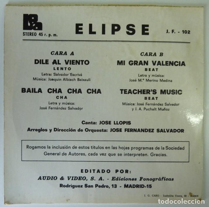 Discos de vinilo: ELIPSE // DILE AL VIENTO+3 // 1975 // EP - Foto 2