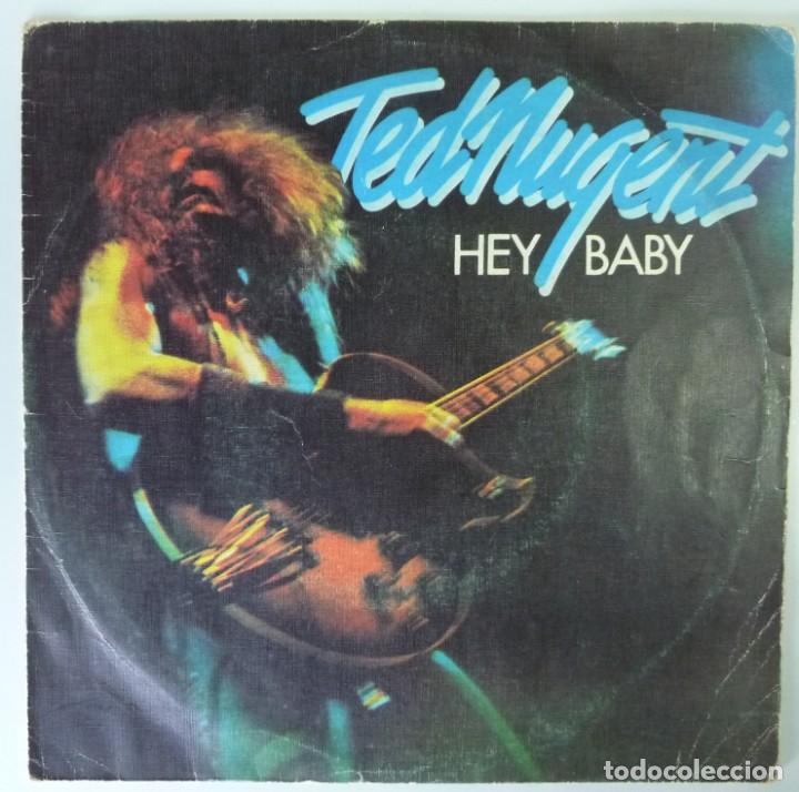 Discos de vinilo: TED NUGENT // HEY BABY // 1976 // SINGLE - Foto 1