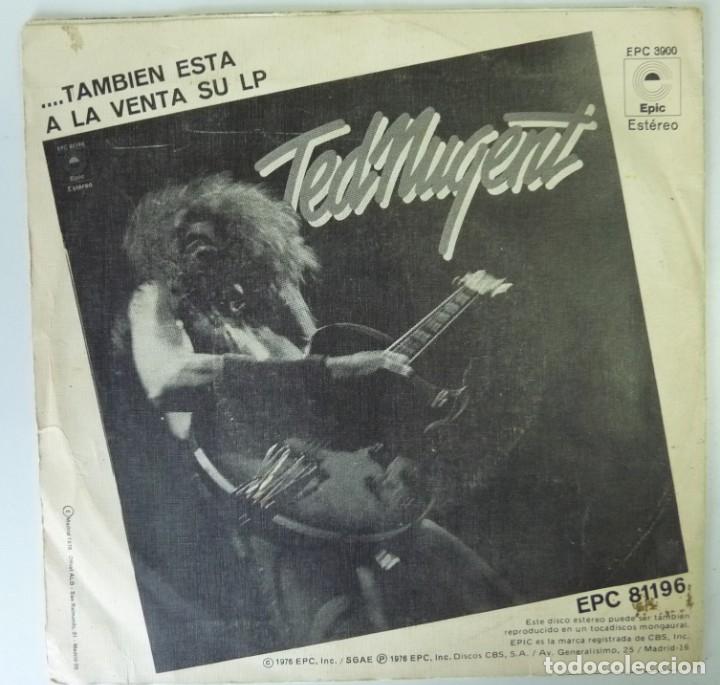 Discos de vinilo: TED NUGENT // HEY BABY // 1976 // SINGLE - Foto 2