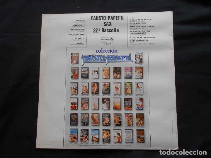 Discos de vinilo: FAUSTO PAPETTI SAX // 22&ordf; RACCOLTA - Foto 2