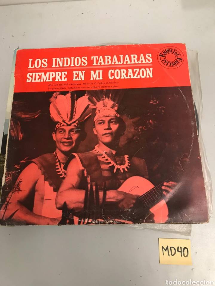Discos de vinilo: Los indios Tabajaras siempre en mi coraz&oacute;n - Foto 1