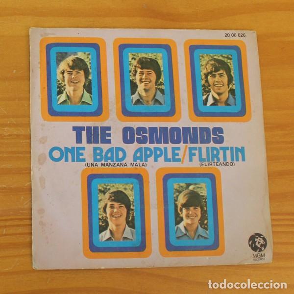 Discos de vinilo: THE OSMONDS -SINGLE VINILO 7- ONE BAD APPLE / FLIRTIN - Foto 1