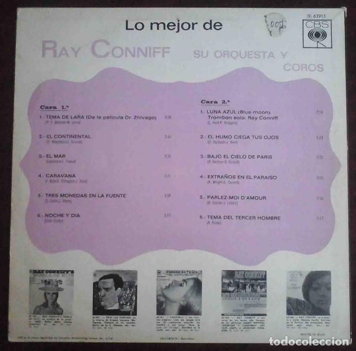 Discos de vinilo: Portada de LP: Lo mejor de Ray Conniff - CBS - Foto 2