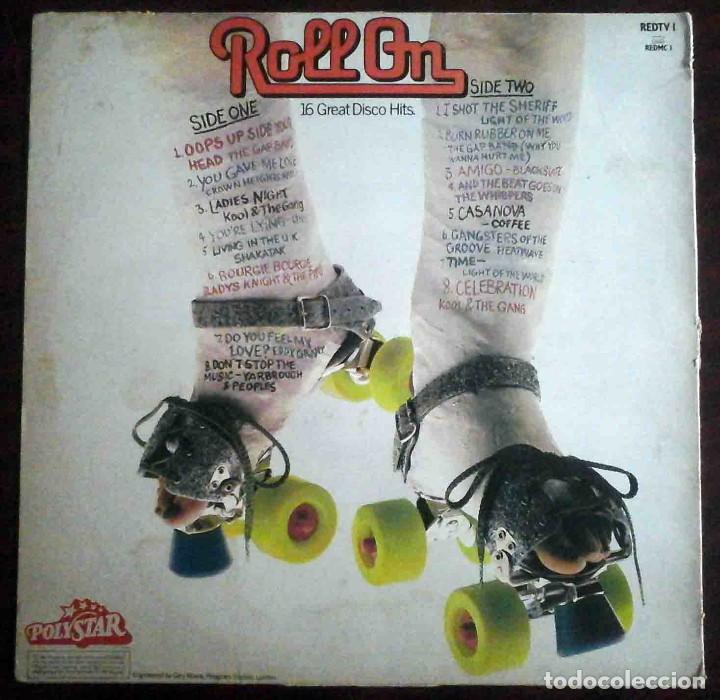 Discos de vinilo: Portada de LP: Roll On - 16Great Disco Hits - Polystar - Foto 2