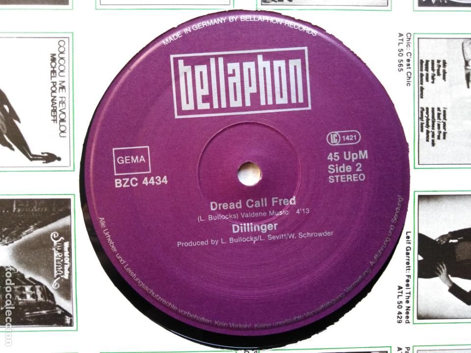 Discos de vinilo: Dillinger-Cornbread (12 maxi. Bellaphon.1978) deejay toaster. Lee Scratch Perry. The Clash - Foto 2