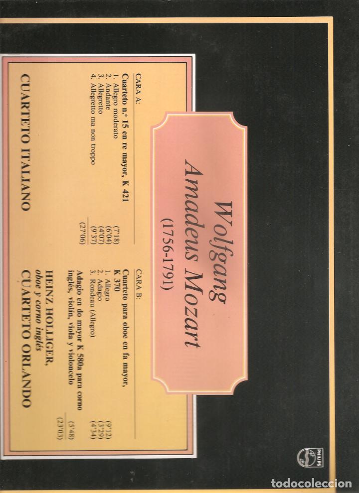 Discos de vinilo: mozart. cuartetos y adagio - Foto 2
