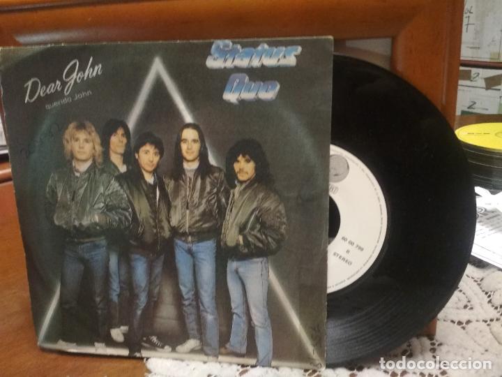 Discos de vinilo: STATUS QUO  DEAR JOHN   SINGLE SPAIN 1982 PDELUXE - Foto 1