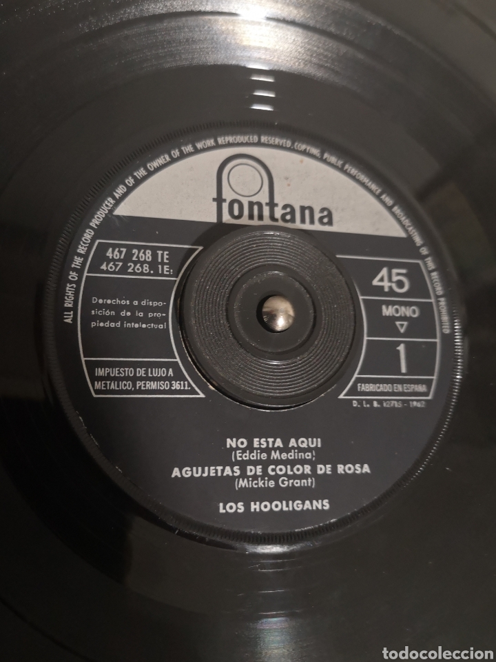 Discos de vinilo: HOOLIGANS - NO ESTA AQUI - SINGLE RARO DIFICIL - Foto 3