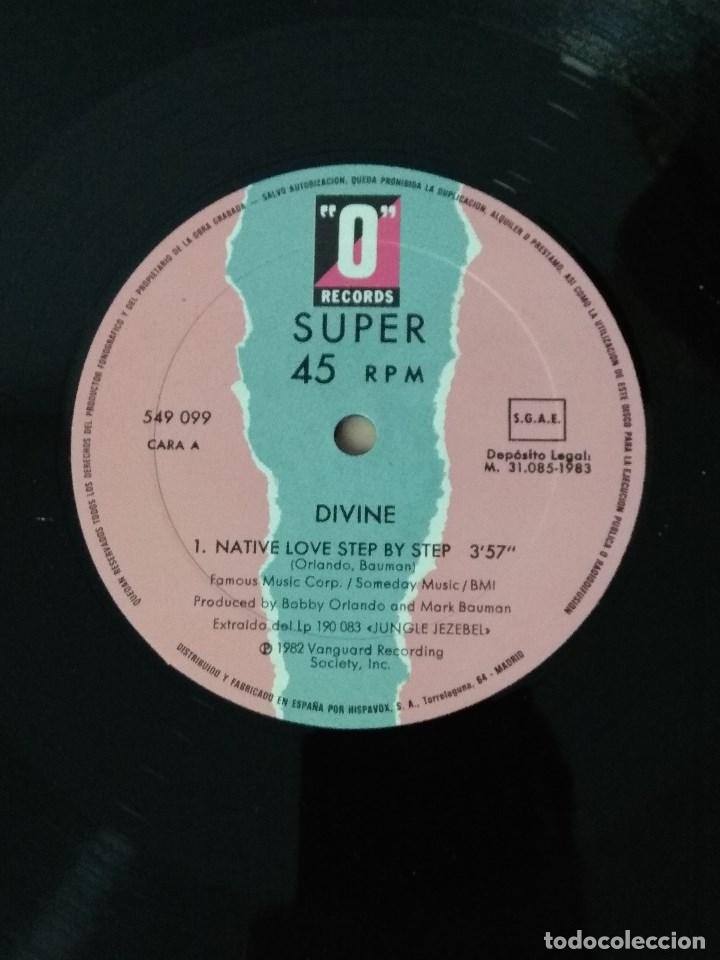Discos de vinilo: DIVINE - NATIVE LOVE STEP BY STEP (1983). MAXI SINGLE. - Foto 4