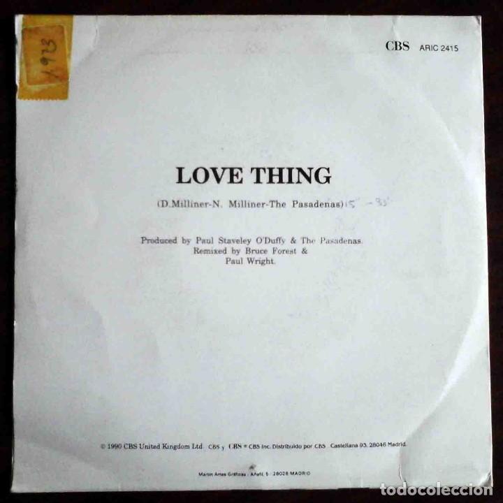 Discos de vinilo: The Pasadenas - Love thing - CBS 1990 - Foto 2