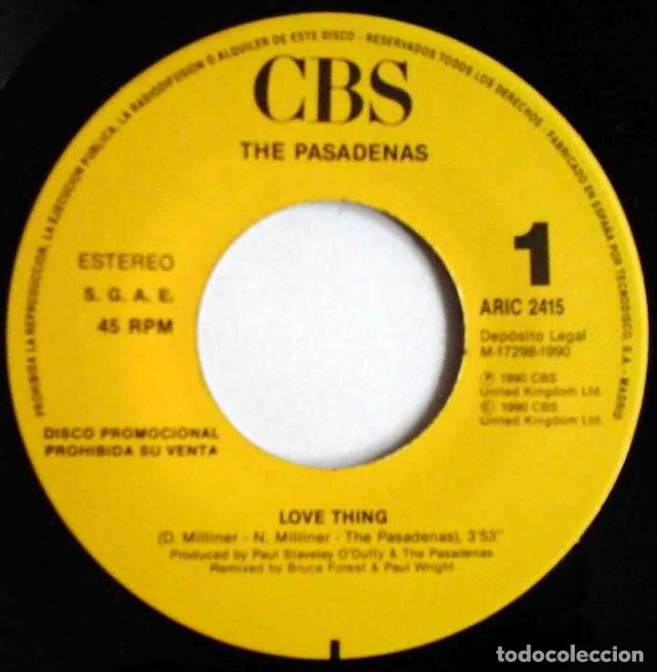 Discos de vinilo: The Pasadenas - Love thing - CBS 1990 - Foto 3