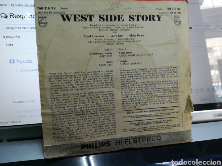 Discos de vinilo: West side Story ep b.s.o. Holanda - Foto 2