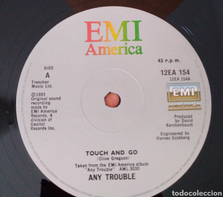 Discos de vinilo: Any trouble - Touch and go - Foto 2