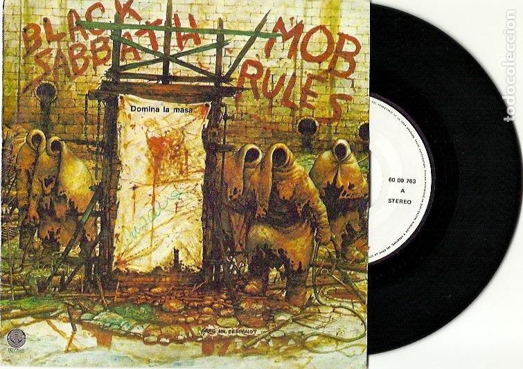 Discos de vinilo: BLACK SABBATH. Mob rules  -- Domina la masa          (vinilo single 1981 - Foto 1