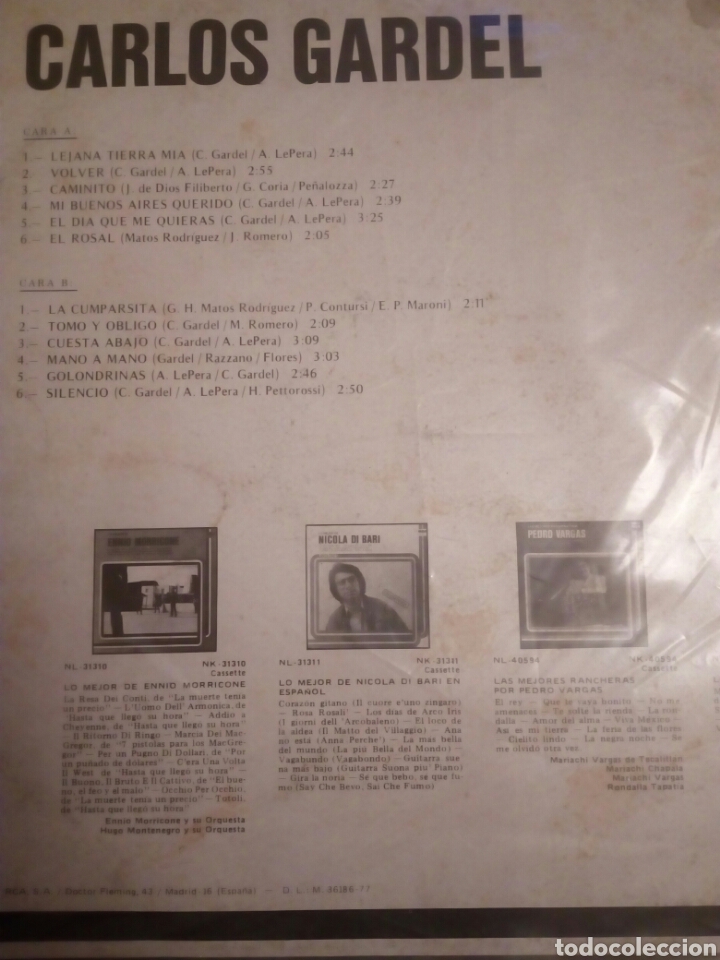 Discos de vinilo: LP CARLOS GARDEL - Foto 2