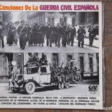 Discos de vinilo: CANCIONES DE LA GUERRA CIVIL ESPAÑOLA. GRAMUSIC, GM 579. ESPAÑA, 1977.. Lote 189325526