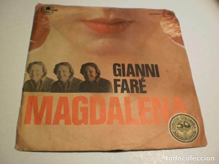 Discos de vinilo: single gianni far&eacute;. magdalena. cosa dir&oacute;. carnaby 1977 spain (probado y bien)