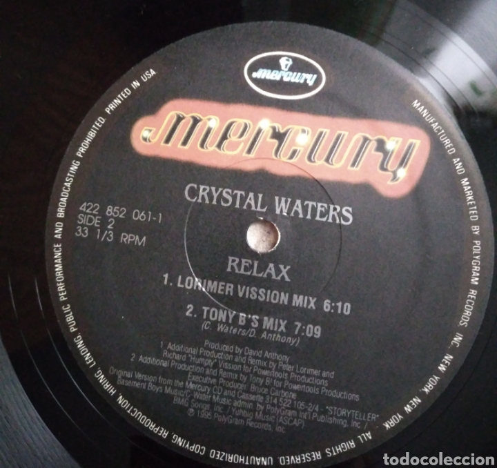 Discos de vinilo: Cristal waters - relax - Foto 3