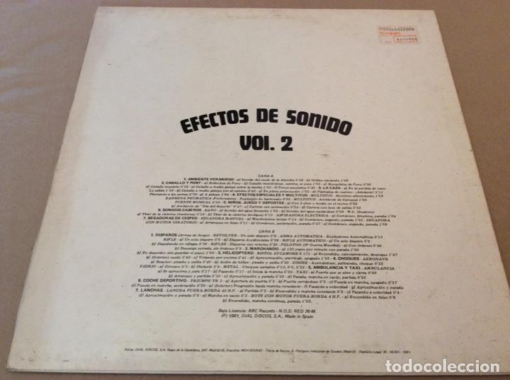 Discos de vinilo: EFECTOS DE SONIDO N&ordm; 2. Dial discos 1981. - Foto 2