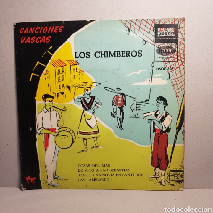 Discos de vinilo: CANCIONES VASCAS - LOS CHIMBEROS - SINGLE - Foto 1