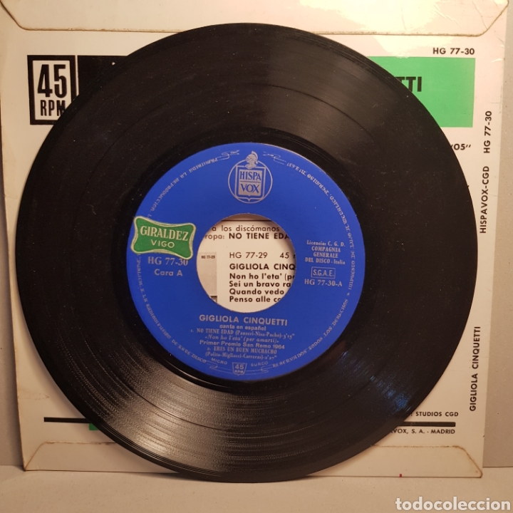 Discos de vinilo: GIGLIOLA CINQUETTI - ERUVISION 1964 - Foto 3