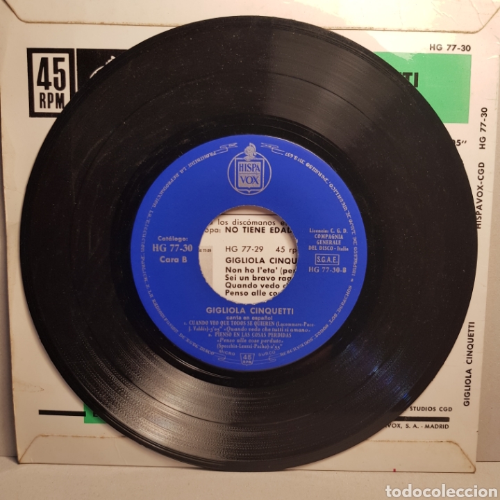 Discos de vinilo: GIGLIOLA CINQUETTI - ERUVISION 1964 - Foto 4