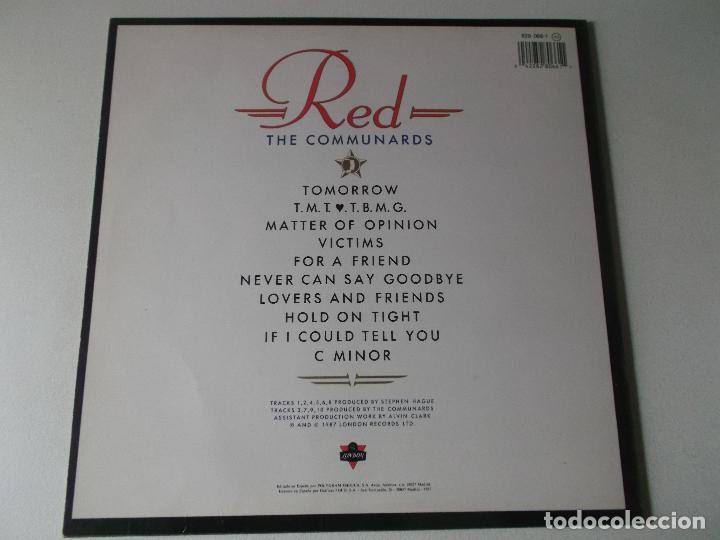 Discos de vinilo: RED,the communards, 1987 ed espa&ntilde;ola - Foto 2