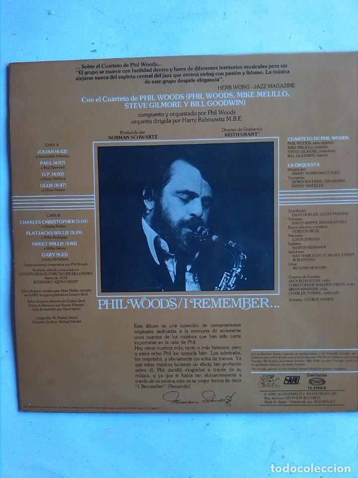 Discos de vinilo: PHIL WOODS - I REMEMBER - Foto 2