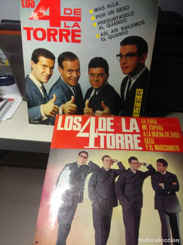 Discos de vinilo: 2 EPS DE LOS 4 DE LA TORRE : LA FUGA + MAS ALLA - Foto 1