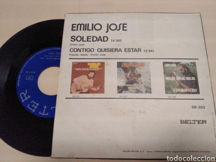Discos de vinilo: Emilio Jos&eacute;, soledad 1973 - Foto 2