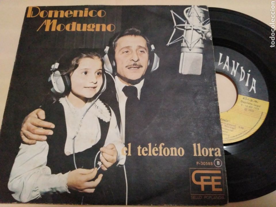 Discos de vinilo: Domenico modugno, el tel&eacute;fono llora 1975 - Foto 1