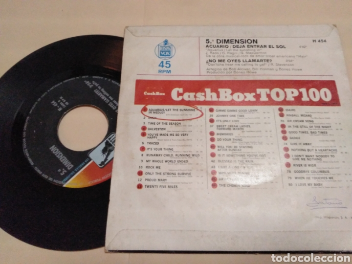 Discos de vinilo: 5 dimensi&oacute;n, acuario, 1969 - Foto 2
