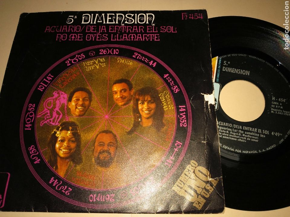 Discos de vinilo: 5 dimensi&oacute;n, acuario, 1969 - Foto 1