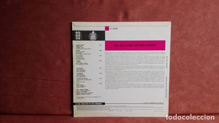 Discos de vinilo: PEDRO LAVIRGEN: GALA EN LA OPERA - Foto 2