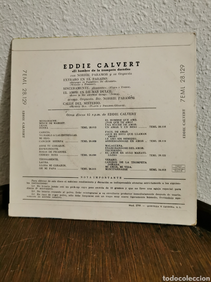 Discos de vinilo: Disco vinilo Eddie calvert - Foto 2