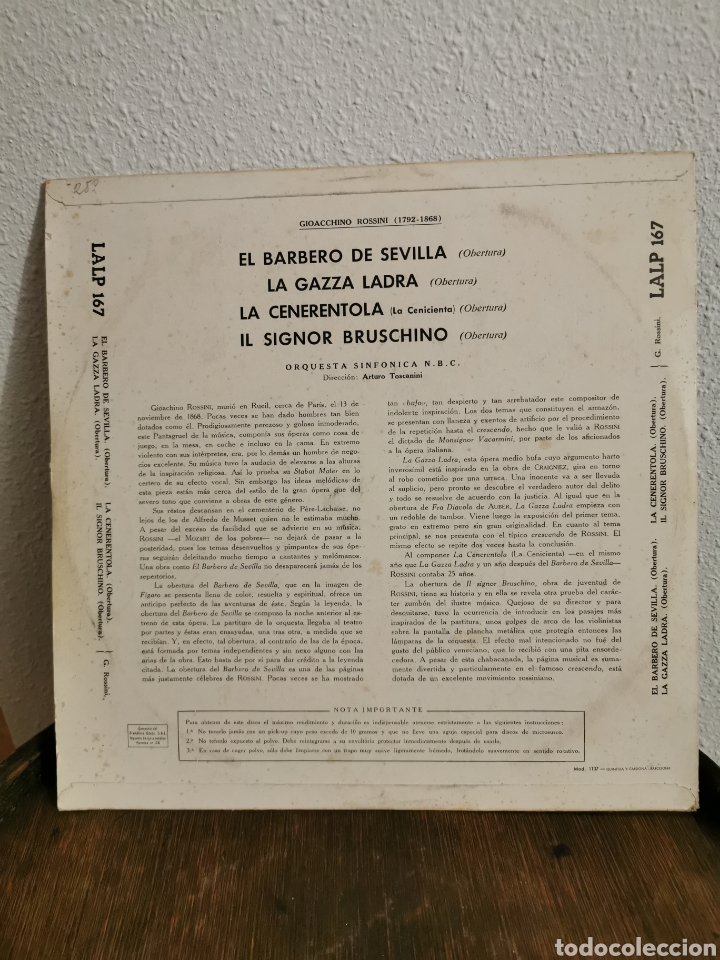 Discos de vinilo: Disco vinilo rossini 4 oberturas - Foto 2