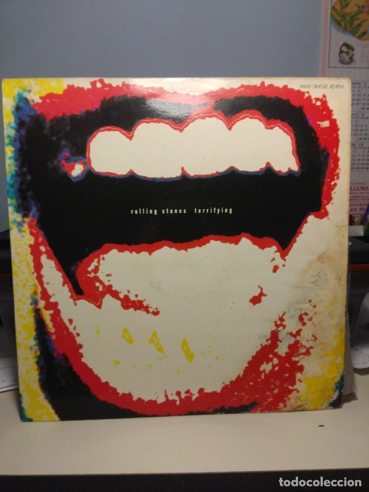 Discos de vinilo: MAXI ROLLING STONES : TERRIFYING ( 4 TEMAS, EDICION ESPA&Ntilde;A ) - Foto 1