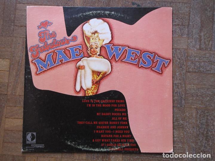 Discos de vinilo: Mae West. The Fabolous Mae West. Decca, DL 79016. USA, 1956. - Foto 1 - 189887146