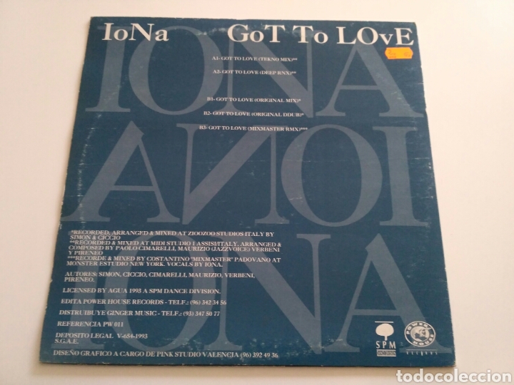 Discos de vinilo: Iona - Got To Love - Foto 2