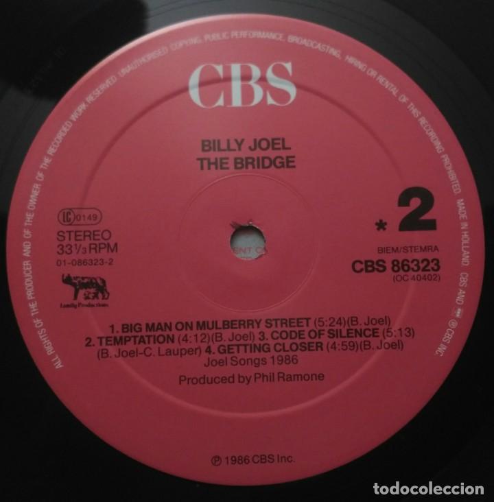 Discos de vinilo: Billy Joel &ndash; The Bridge HOLANDA 1986 CBS - Foto 6