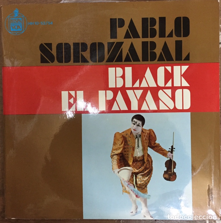 Discos de vinilo: PABLO SOROZABAL - BLACK EL PAYASO - DOBLE LP - 1958, HISPAVOX - Foto 1
