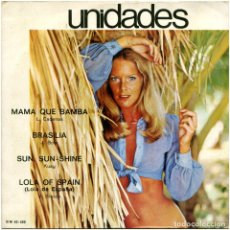Discos de vinilo: UNIDADES – MAMA QUE BAMBA - EP SPAIN 1974 - BARNAFON BN 45-422. Lote 190063761