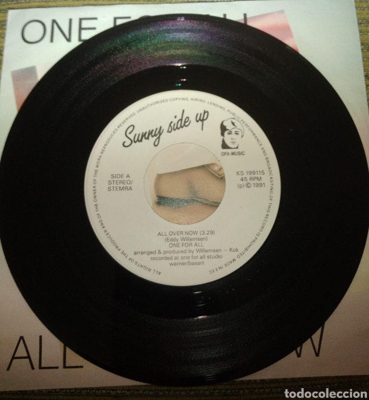 Discos de vinilo: One for all - all over Now. MUY RARO - Foto 2