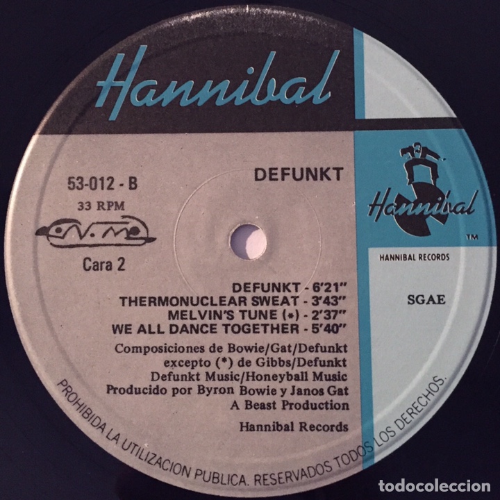 Discos de vinilo: DEFUNKT - MAKE THEM DANCE y + (Hannibal, Spain 1982) - Foto 2