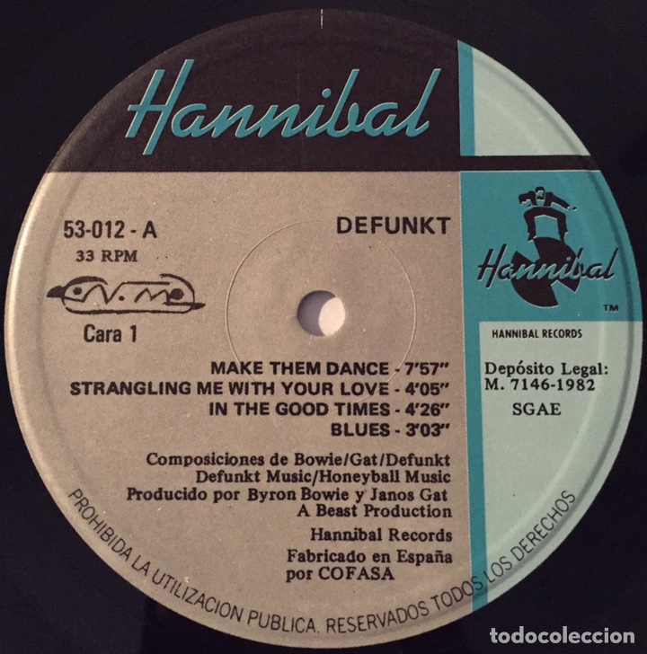 Discos de vinilo: DEFUNKT - MAKE THEM DANCE y + (Hannibal, Spain 1982) - Foto 1