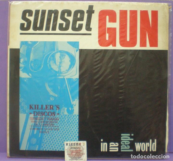 Discos de vinilo: Sunset Gun - In An Ideal World - LP Test Pressing White Label - Encarte