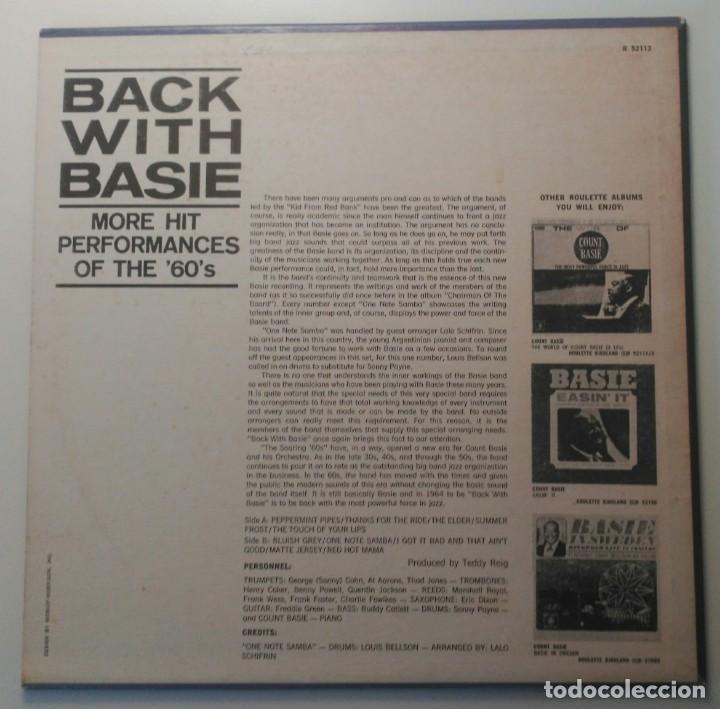 Discos de vinilo: Count Basie &ndash; Back With Basie USA 1964 ROULETTE - Foto 2