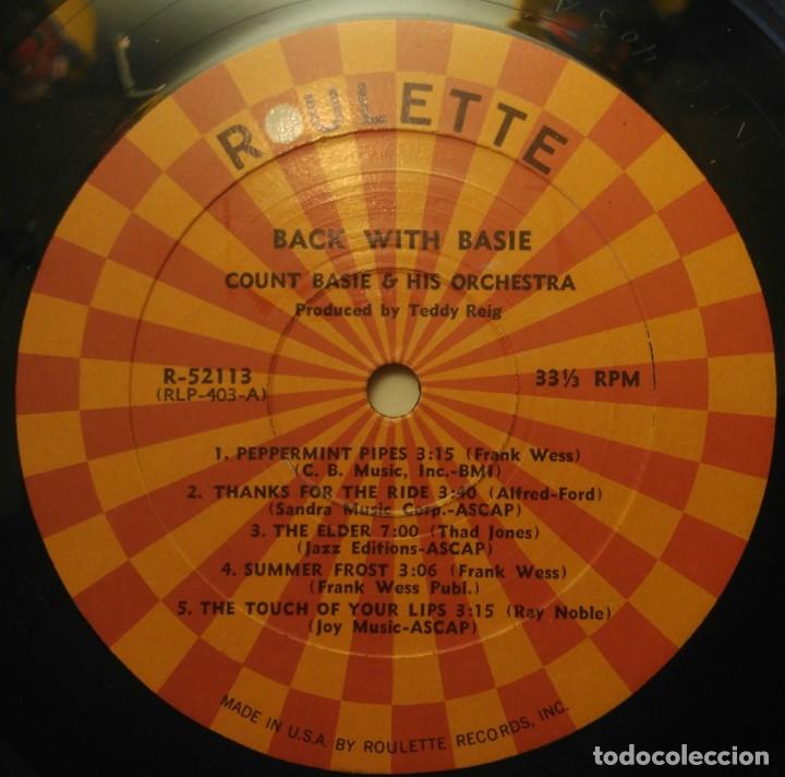 Discos de vinilo: Count Basie &ndash; Back With Basie USA 1964 ROULETTE - Foto 3
